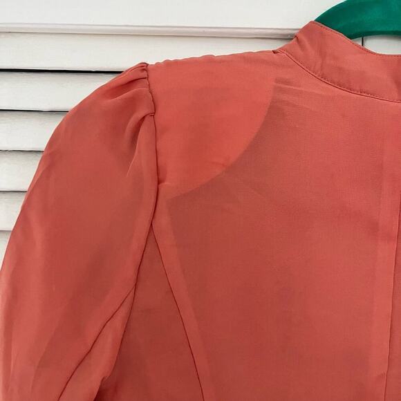 NWT Vero Moda Classic Repeat Mary Drape Open Front Blazer Burnt Orange Womens XS - Picture 2 of 11